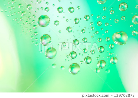 Water droplets/green background material Water droplets/green background material 129702872