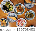 Japanese food, everyday meals, meals, prepared dishes, side dishes, cooking, home 129703453