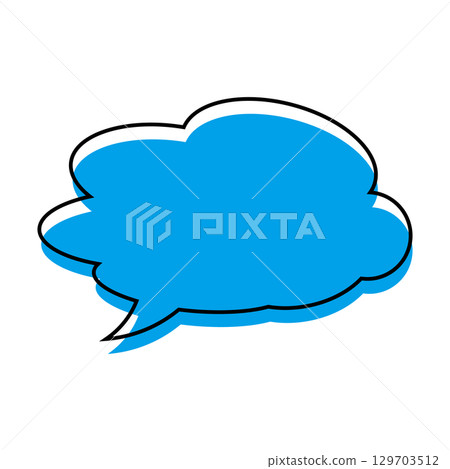 簡單的語音氣泡圖-蓬鬆 129703512