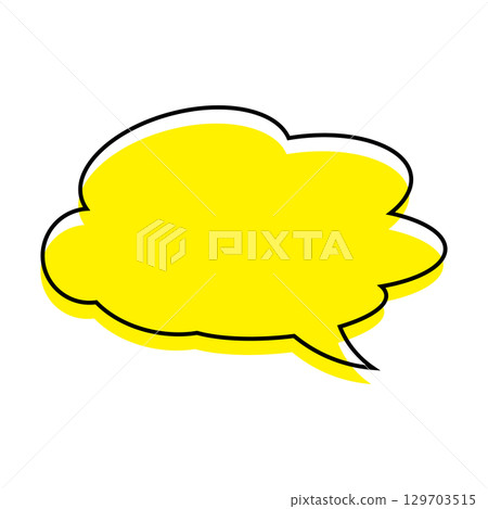 Simple speech bubble illustration - Fluffy 129703515
