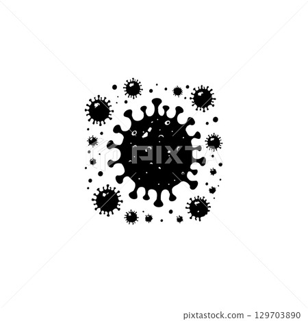 Coronavirus outbreak illustration depicting global pandemic and viral spread 129703890