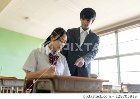 Woman working in a stylish office Woman working in a stylish office 129703919