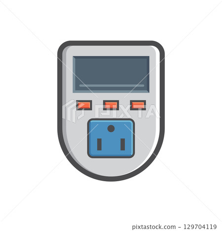 Plumbing equipment tool device vector icon. 129704119
