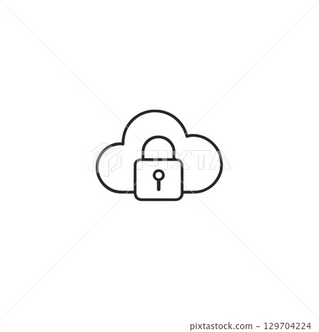 雲保護線圖示、材質、無背景、插圖 雲保護線圖示、材質、無背景、插圖 129704224