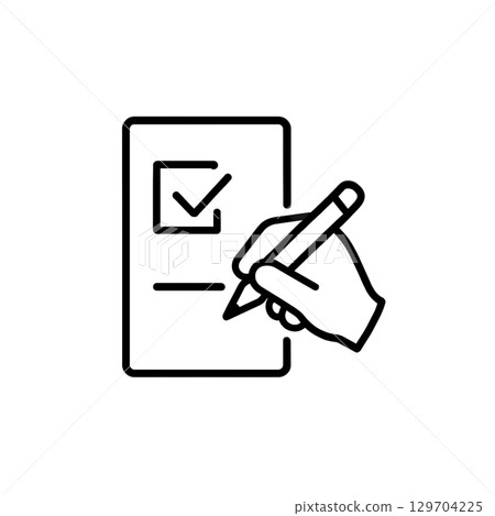 複選標記圖標，材料，無背景，插圖 129704225