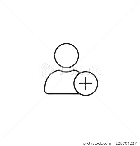新註冊的線描圖示、素材、無背景、插圖 新註冊的線描圖示、素材、無背景、插圖 129704227