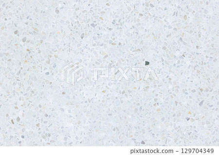 Seamless texture terrazzo floor in top view. 129704349