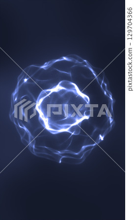Organic glowing energy sphere formed from interconnected light filaments, floating in a dark atmosphere Organic glowing energy sphere formed from interconnected light filaments, floating in a dark atmosphere 129704366