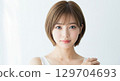 Short hair female model 129704693