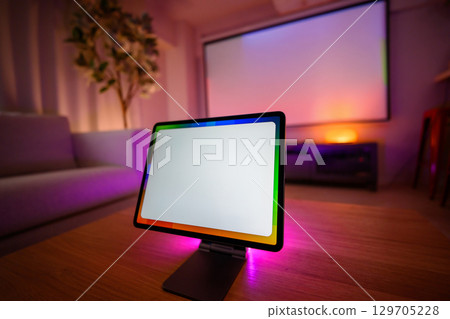 A room with gadgets 129705228