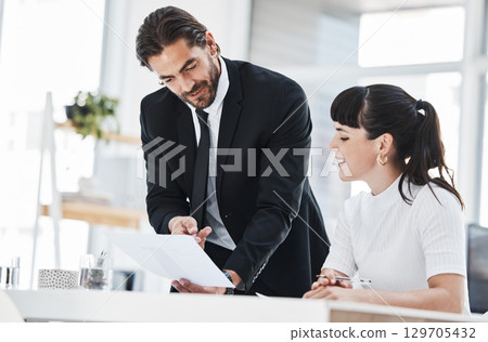 Business people, paperwork discussion and team planning finance report, sales presentation or financial management leader in office. Teamwork, conversation and documents analysis for business meeting Business people, paperwork discussion and team planning finance report, sales presentation or financial management leader in office. Teamwork, conversation and documents analysis for business meeting 129705432