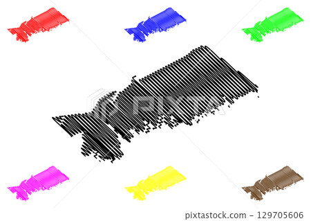 Halifax County (Canada, Nova Scotia Province, North America) map vector illustration, scribble sketch Halifax map Halifax County (Canada, Nova Scotia Province, North America) map vector illustration, scribble sketch Halifax map 129705606