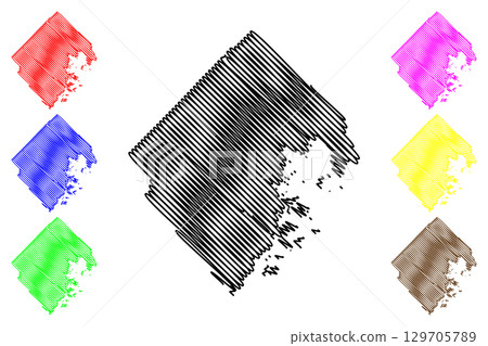 Lunenburg County (Canada, Nova Scotia Province, North America) map vector illustration, scribble sketch Lunenburg map Lunenburg County (Canada, Nova Scotia Province, North America) map vector illustration, scribble sketch Lunenburg map 129705789