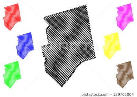 Dufferin County (Canada, Ontario Province, North America) map vector illustration, scribble sketch Dufferin map Dufferin County (Canada, Ontario Province, North America) map vector illustration, scribble sketch Dufferin map 129705804