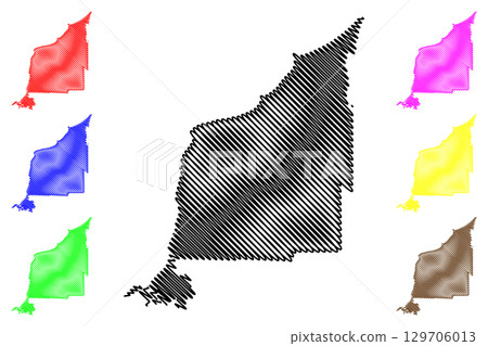 Lambton County (Canada, Ontario Province, North America) map vector illustration, scribble sketch Lambton map Lambton County (Canada, Ontario Province, North America) map vector illustration, scribble sketch Lambton map 129706013