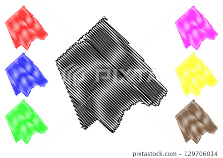 Lanark County (Canada, Ontario Province, North America) map vector illustration, scribble sketch Lanark map Lanark County (Canada, Ontario Province, North America) map vector illustration, scribble sketch Lanark map 129706014