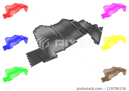 United Counties of Prescott and Russell (Canada, Ontario Province, North America) map vector illustration, scribble sketch Prescott and Russell map United Counties of Prescott and Russell (Canada, Ontario Province, North America) map vector illustration, scribble sketch Prescott and Russell map 129706136