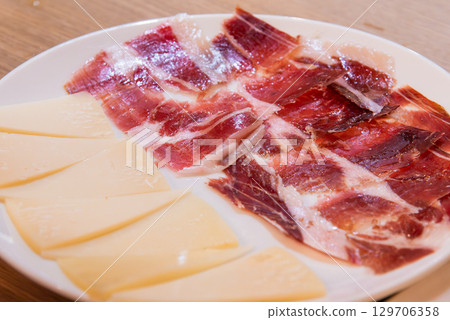 Spanish ham and cheese Spanish ham and cheese 129706358