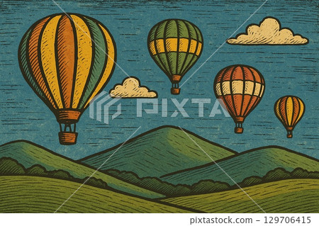 Blue sky balloon 129706415