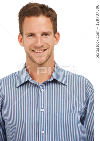 Portrait, headshot and businessman with white background, leadership and face in Australia. Happy male model, corporate manager and professional worker in studio for ceo success, management or smile Portrait, headshot and businessman with white background, leadership and face in Australia. Happy male model, corporate manager and professional worker in studio for ceo success, management or smile 129707306