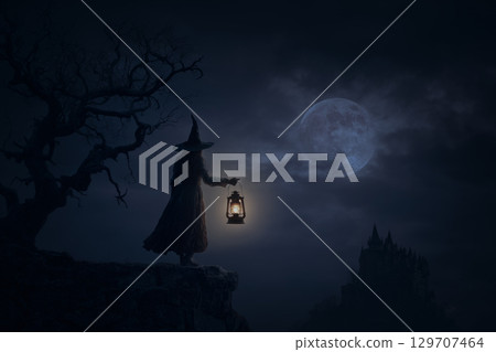 Halloween mystery concept, Generative AI 129707464