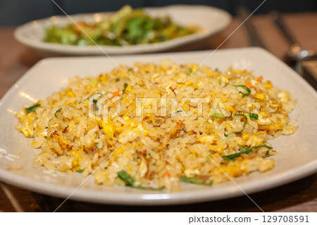 Chinese food. Egg fried rice 129708591