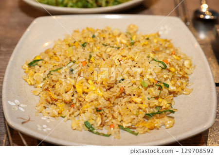 Chinese food. Egg fried rice Chinese food. Egg fried rice 129708592