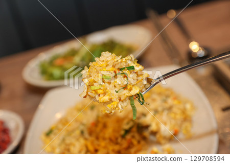 Chinese food. Egg fried rice Chinese food. Egg fried rice 129708594