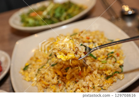 Chinese food. Egg fried rice Chinese food. Egg fried rice 129708616