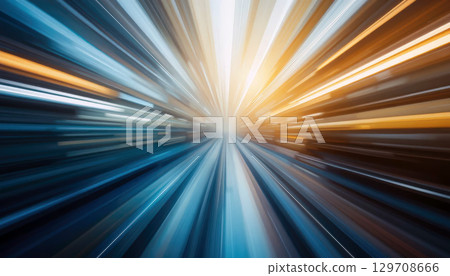 Dynamic Long Exposure of City Lights Depicting Speed and Motion. 129708666