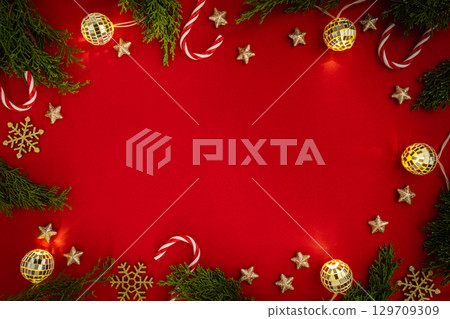 Christmas and Happy New background Christmas and Happy New background 129709309