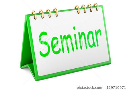 Seminar concept with table calendar. 3D rendering 129710971