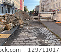 City Road Maintenance Work - Public Street Construction Site, Berlin, Germany, 129711017