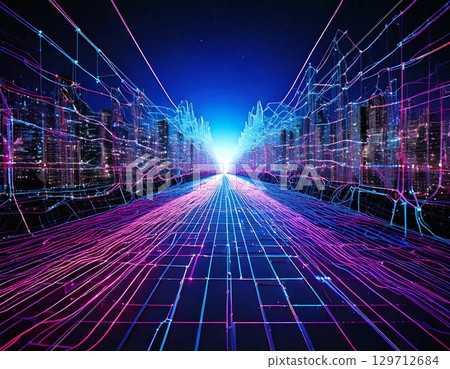 Digital Data Internet AI Neon Digital Data Internet AI Neon 129712684