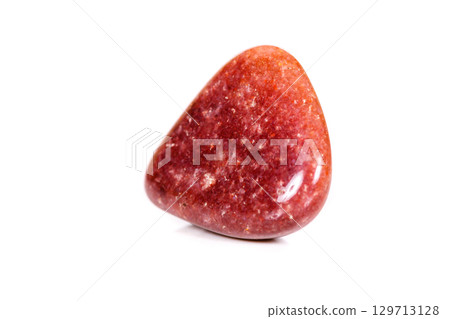 Macro mineral stone Jasper on white background 129713128