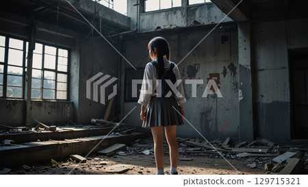 Ruins and High School Girls Ruins and High School Girls 129715321