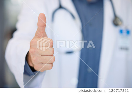 Winner, success and doctor thumbs up at hospital for agreement, achievement or thank you. Healthcare, cardiology and professional medical man approval, ok or vote in medicare career. Winner, success and doctor thumbs up at hospital for agreement, achievement or thank you. Healthcare, cardiology and professional medical man approval, ok or vote in medicare career. 129717231