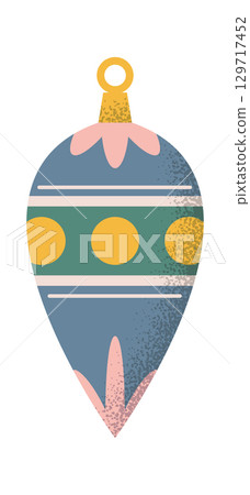 Geometric Christmas ornament icicle shaped Geometric Christmas ornament icicle shaped 129717452