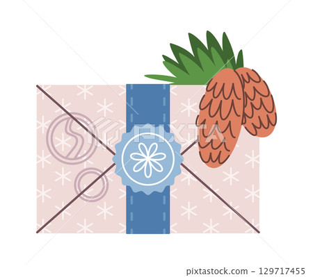 Christmas envelop snowflake pattern design 129717455