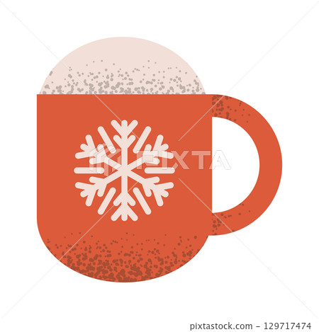 Sweet warm Christmas drink cup 129717474