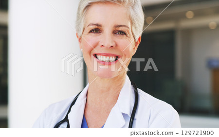 Healthcare, woman or senior doctor in portrait for trust, research leadership and health insurance in a hospital or clinic. Medical, innovation female worker for goal, motivation or happy with career Healthcare, woman or senior doctor in portrait for trust, research leadership and health insurance in a hospital or clinic. Medical, innovation female worker for goal, motivation or happy with career 129721900
