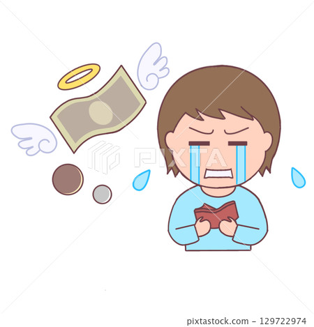 因沒錢而陷入困境的男孩 129722974