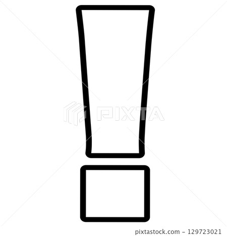 Simple exclamation mark icon illustration of a white exclamation mark Simple exclamation mark icon illustration of a white exclamation mark 129723021