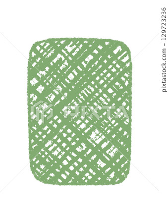 Crayon scribble rectangle frame with fluid sketch style. Soft texture and graphic background add abstract quote inspiration. Illustration suits cards or creative memo with a modern art touch. 129723236