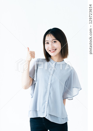 A woman who makes a good pose A woman who makes a good pose 129723654