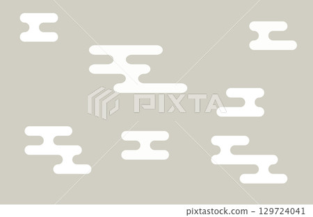 日本傳統的霧霾圖案。帶有日本雲霧圖案的無縫背景設計。 129724041