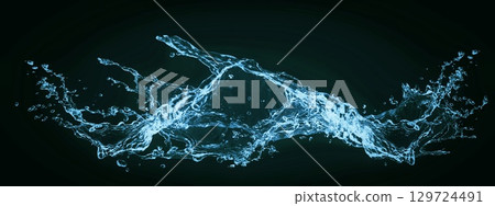 Abstract blue splashes Abstract blue splashes 129724491
