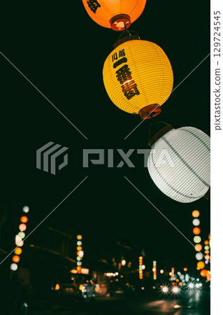 Lanterns at night after the summer festival Kawagoe Hyakumanto Summer Festival b-3 Old film style Lanterns at night after the summer festival Kawagoe Hyakumanto Summer Festival b-3 Old film style 129724545
