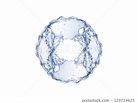 藍色飛濺背景 129724625