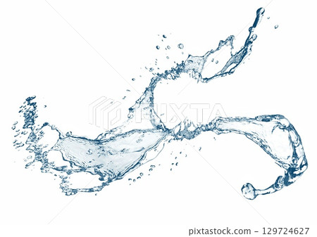 Blue splashes background 129724627